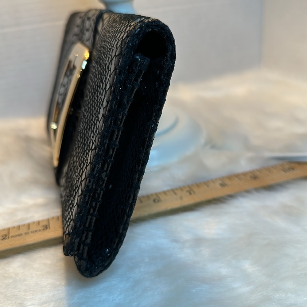 Michael Kors black python leather clutch - Picture 7 of 8
